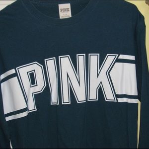 PINK Teal Crew Neck
